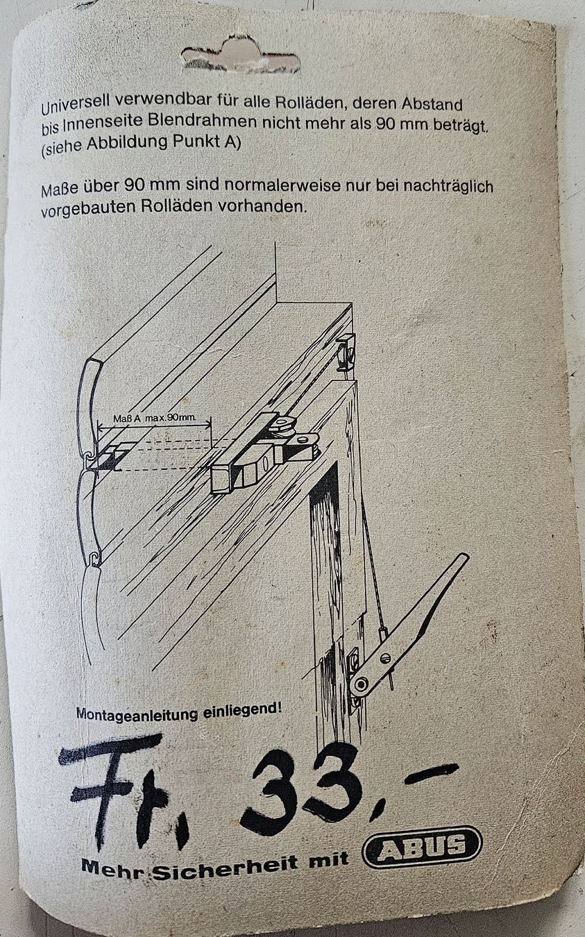 Ancore: 5 Stk ABUS Rollladen-Verschluss RS77 ! – Nuovo (secondo la descrizione) da Oberburg venduto da znas 4