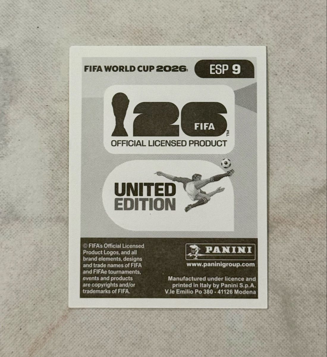 Panini Carte collezionabili: Panini WM 2026!!! ESP 9!!! – Nuovo (secondo la descrizione) da Oberentfelden venduto da NunoLouro 1