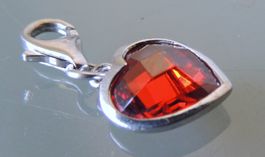 Silber 925 Herz Charm Anhänger