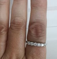 Bague argent avec diamants de moissanite de 0,5 ct GRA
