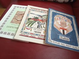 3 HEIMAT BÜCHER,TWANN,BADEN,ZOFINGEN