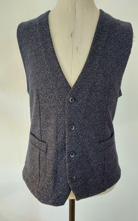 Gilet Weste Dstrezzed Amsterdam blau L mit Wolle
