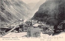 GRUSS aus GÖSCHENEN - alte Ansichtskarte 1905