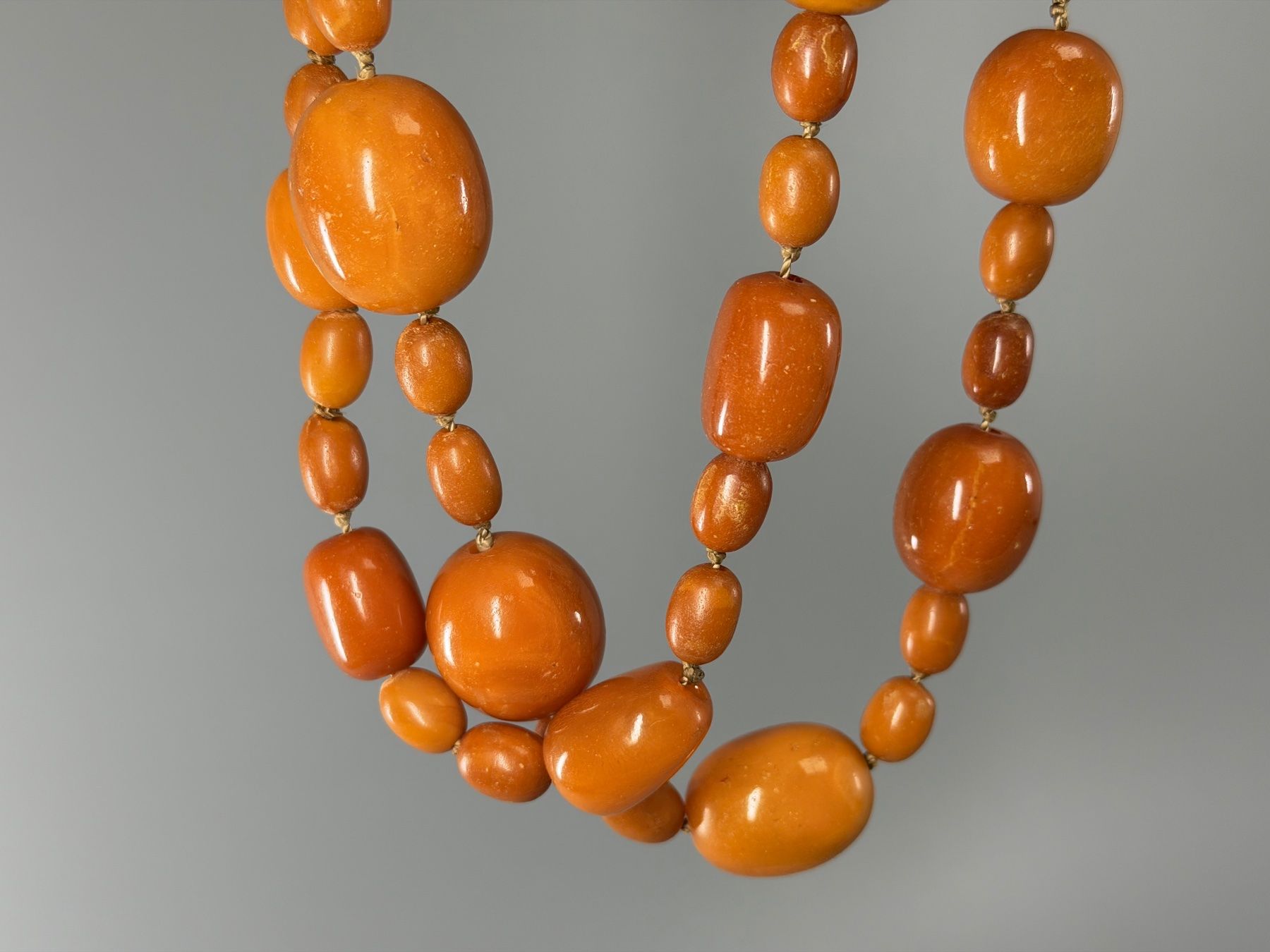 Catenine: Butterscotch-Bernstein-Halskette mit grossen Perlen – Usato da Sennhof venduto da Johnbest 2