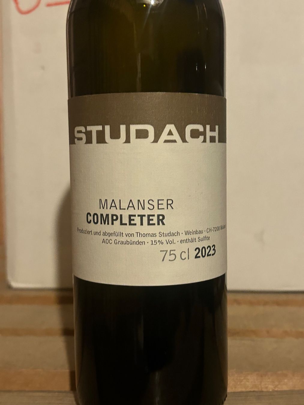 Vino: THOMAS STUDACH - Malanser Completer 2023 - Grisons – Nuovo (secondo la descrizione) da Roche VD venduto da avediscipule 1