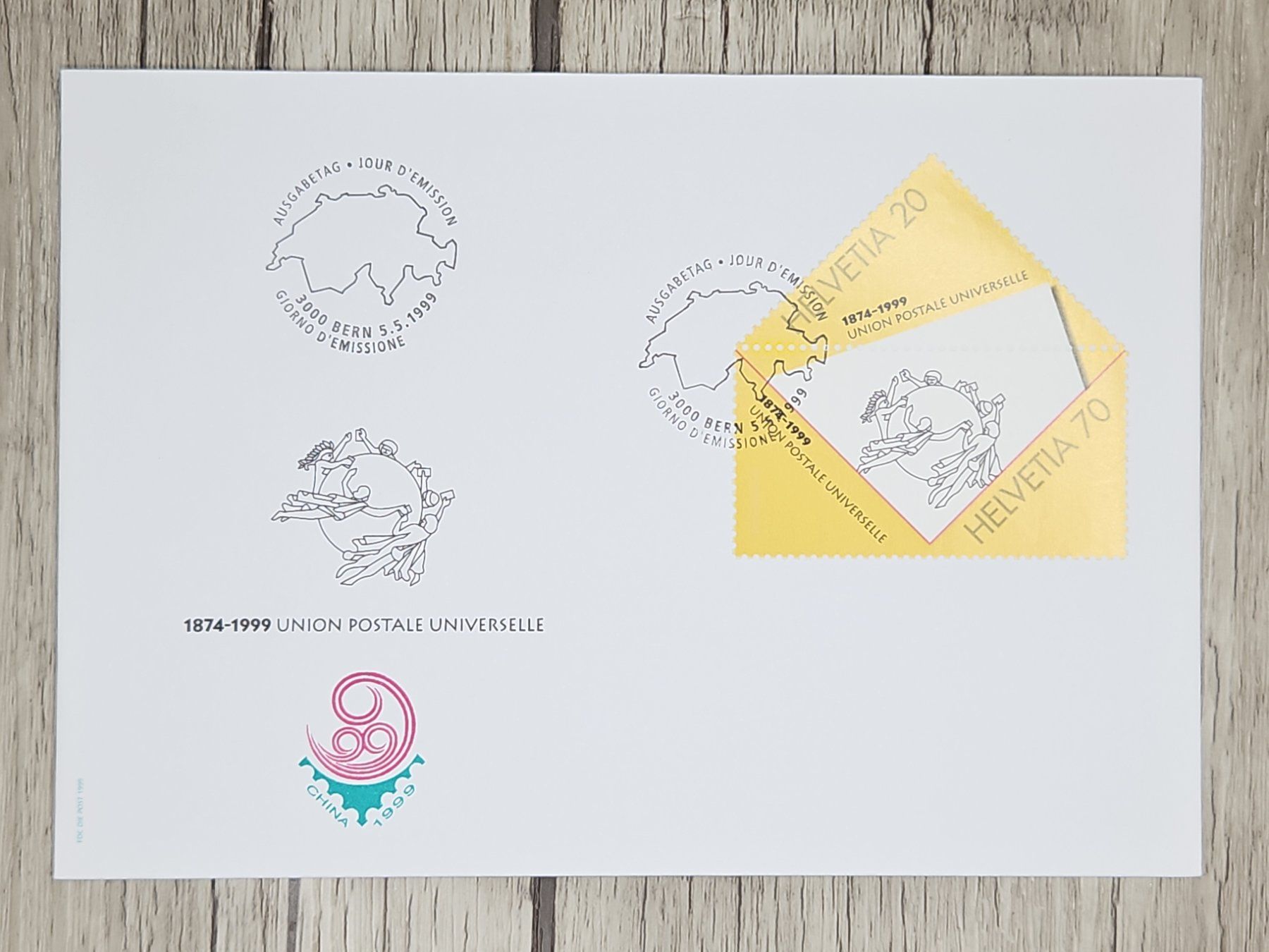 Tutti i francobolli: CL11 Enveloppe + Timbre Suisse 1999 – Usato da Cousset venduto da Patrick_Collections