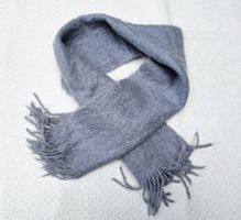 Warmer Winter Schal 100% Mohair Grau
