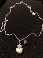 Herz Kette Silber 925 mit Krone & Zirkonia