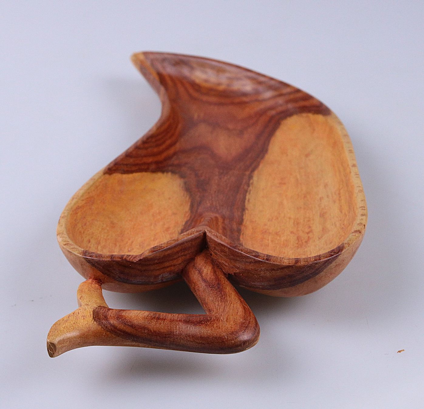 Plateaux: Holzschale mit Griff Blattform – D'occasion à Volketswil par brockipfannenstil 3