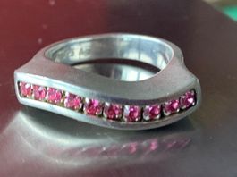 Silberring Rosa Welle (52)