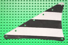 LEGO® Cloth Sail Triangular 15 x 22 with Black Thick Stripe