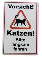 Vorsicht Katzen  - Blechschild  (neu/OVP)