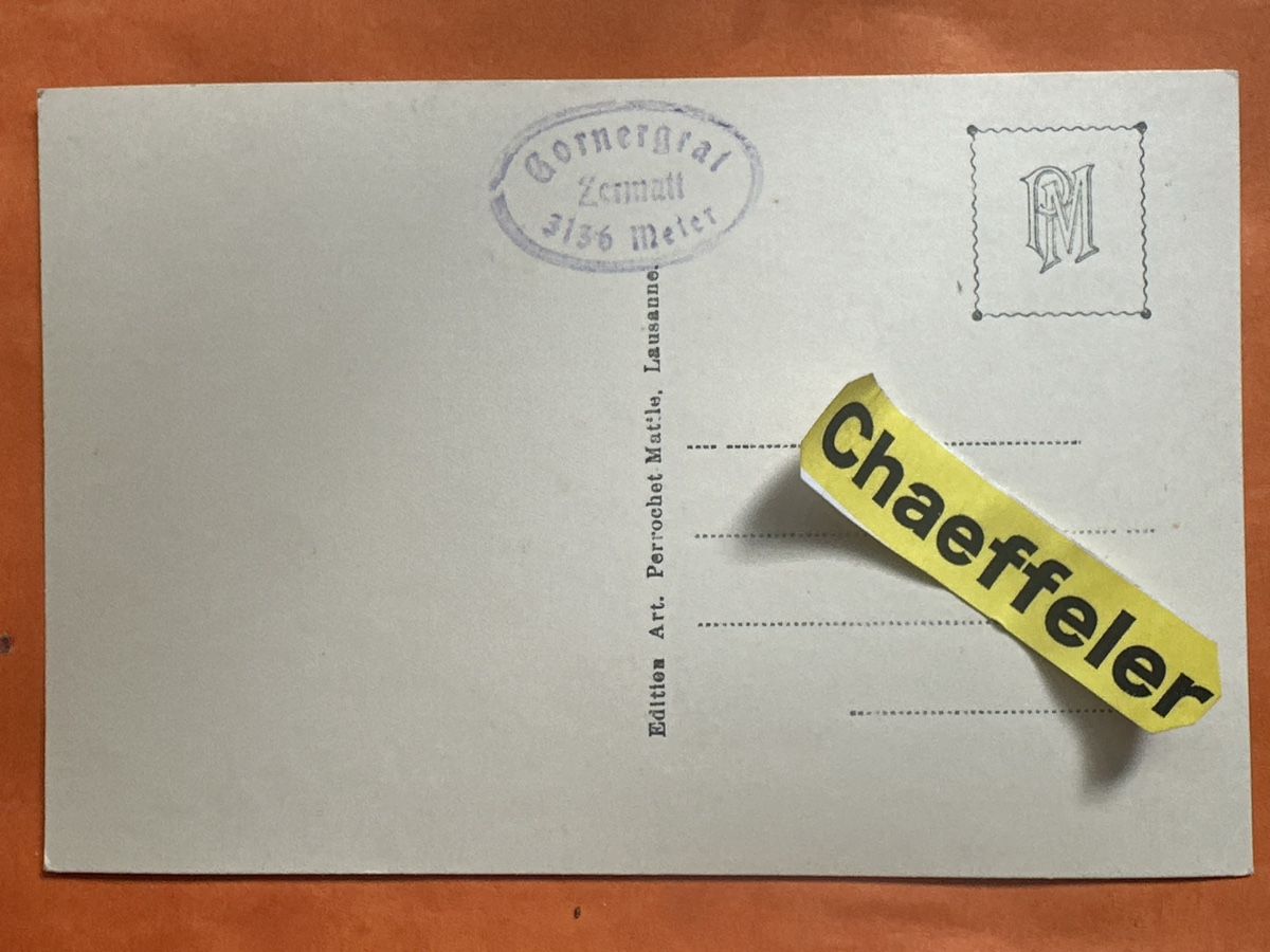 Cartoline postali: Originale Vintage Postkarte Matterhorn/Gornergletscher! – Usato da Zürich venduto da Chaeffeler 1
