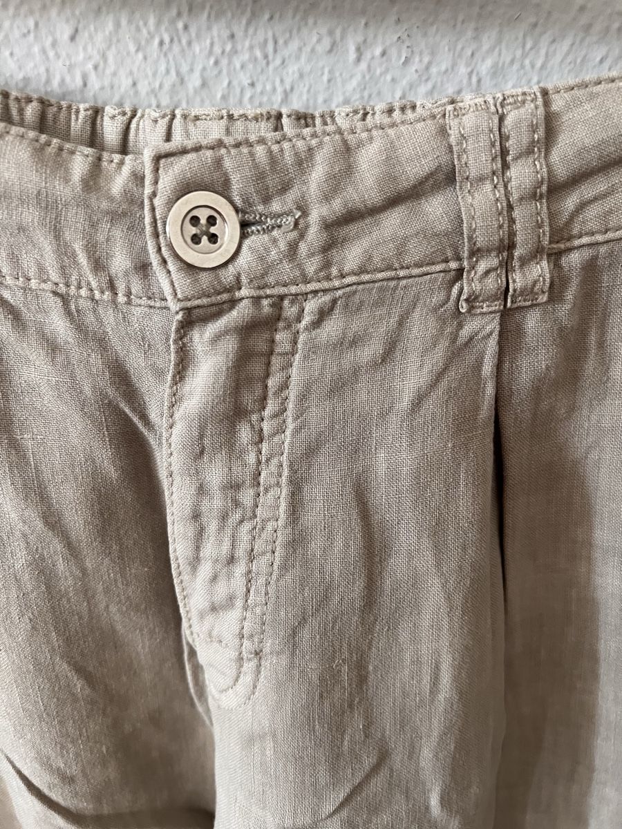Pantaloni: Leinenhose Marc Aurel, Gr. 36, beige – Usato da Solothurn venduto da Brini06 1