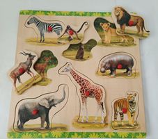 Toys R Us Kinder Holz-Puzzle: Tiere Gross und Baby