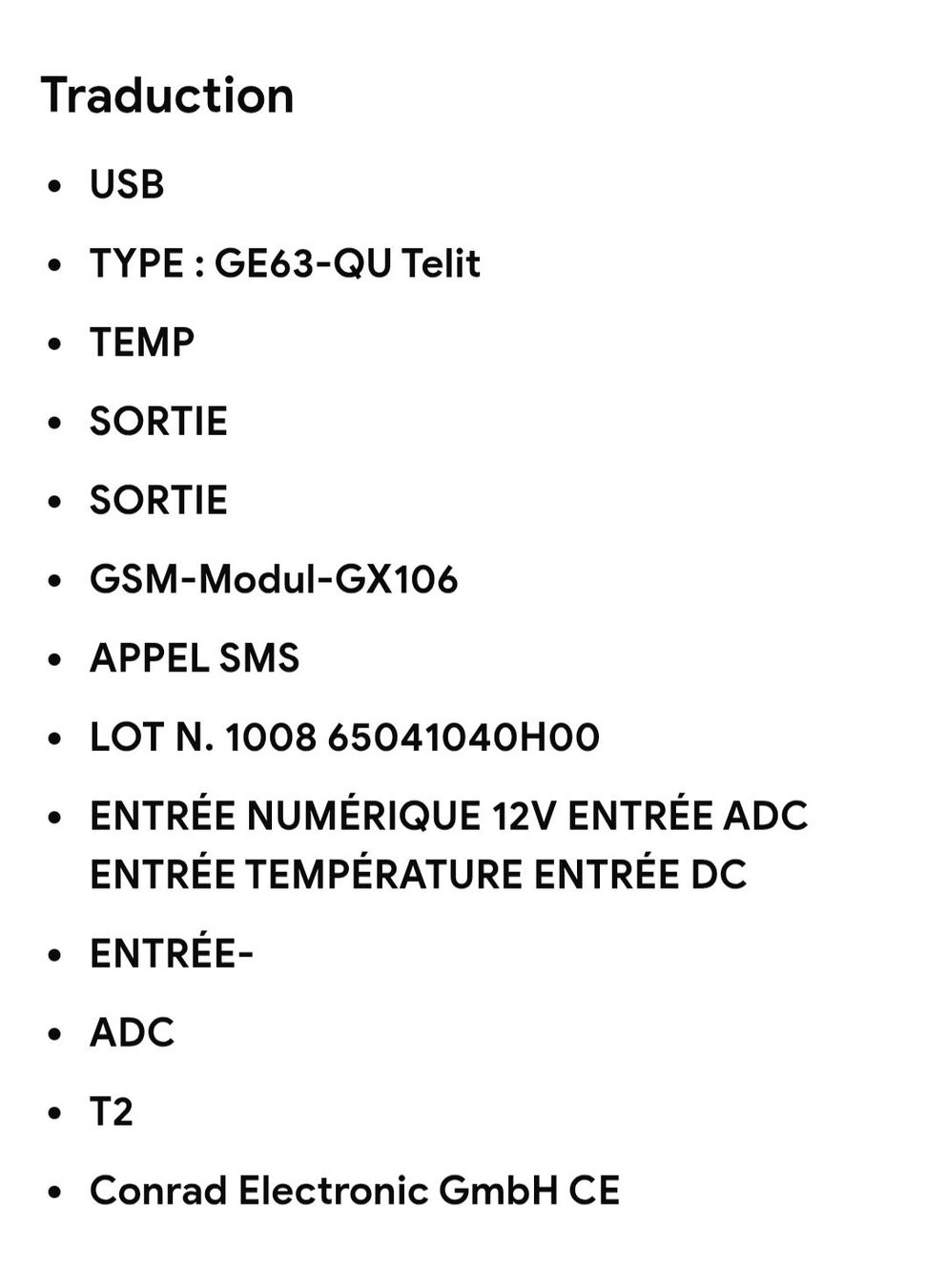 Componenti elettronici: Module GSM GX106 – Usato da Erde venduto da zakleblanc 2
