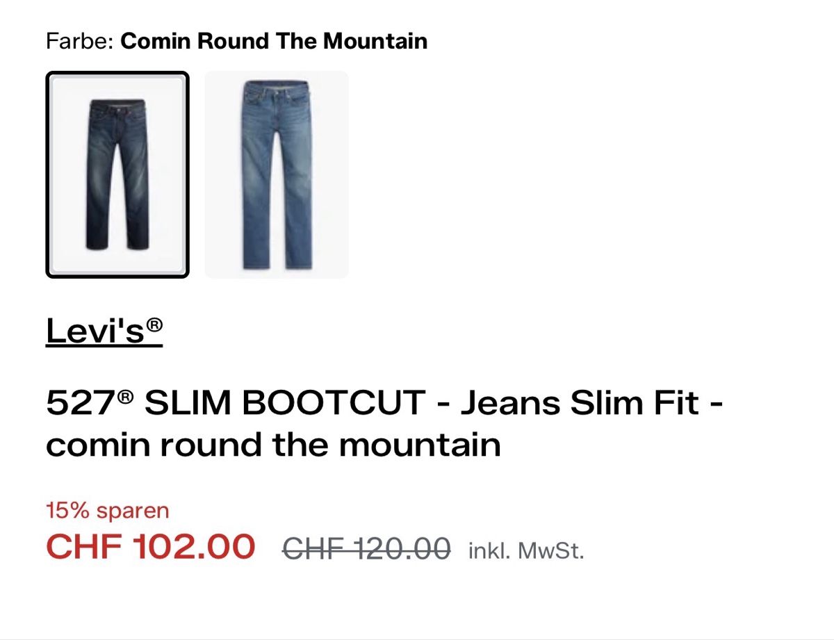 Levi's Jeans: Levis Bootcut 527 – Neuf (Voir description) à Chur par sil_v7n6 4