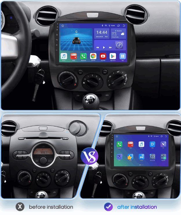 Radios: Radio Mazda 2 (2007-2014) Android, Carplay, Bluetooth, DAB+ – Neu und originalverpackt aus Corcelles-près-Payerne von FactoryofSound 1