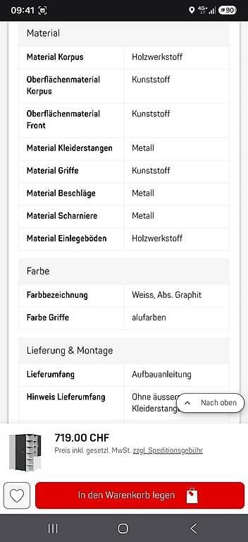 Schränke: Eckkleiderschrank weiss anthrazit – Gebraucht aus Baden von Boomer76 2