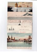 Schweiz, 10 Ansichtskarten von Zürich um 1900