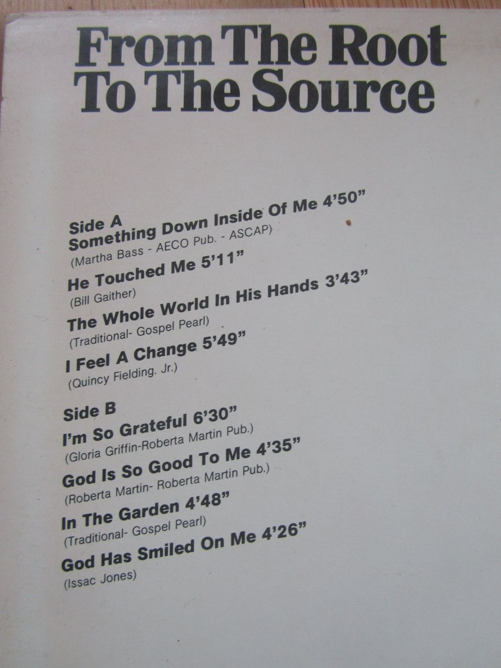 Dischi in vinile: FROM THE ROOT TO THE SOURCE – Usato da Seengen venduto da mikelele 2
