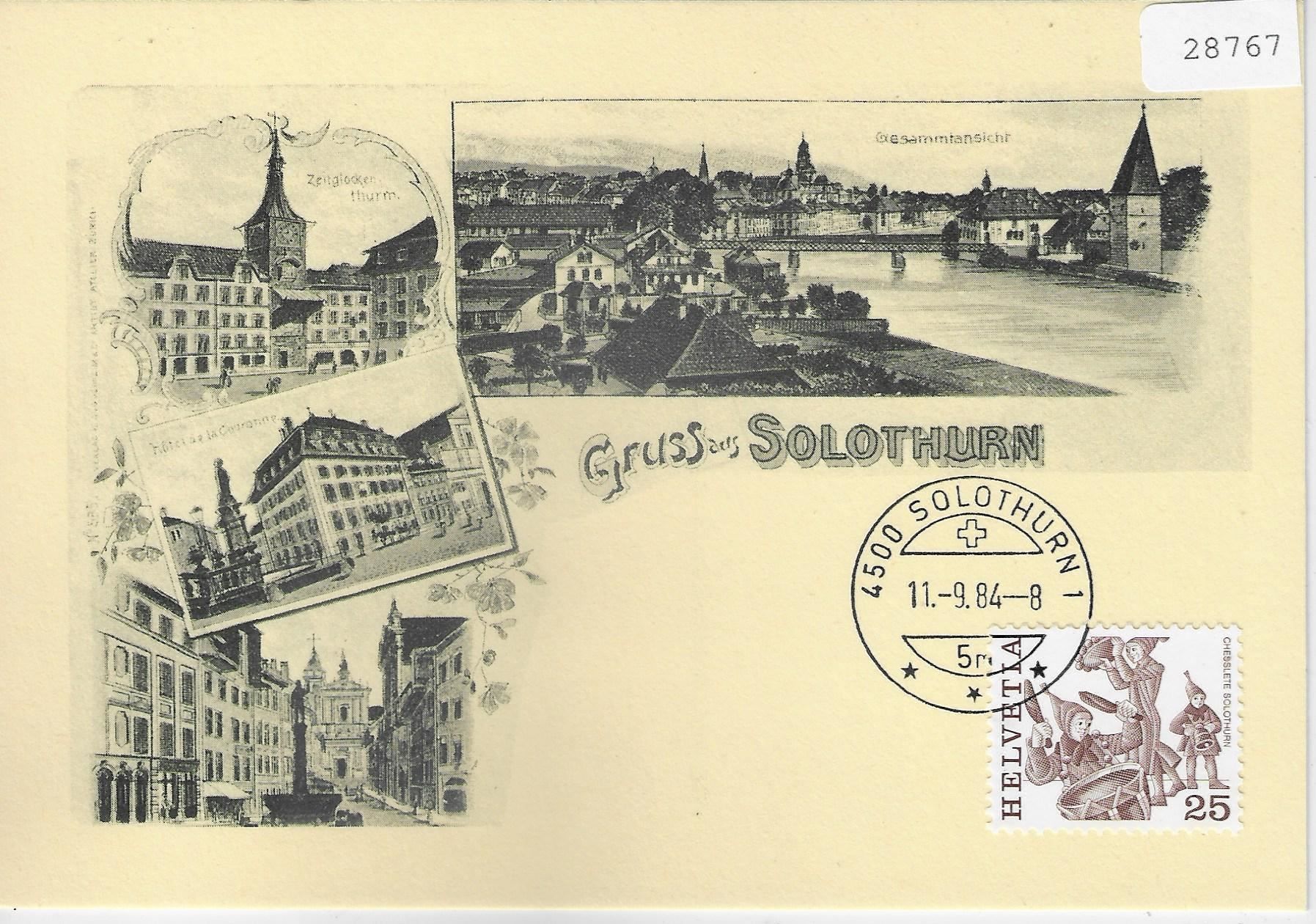 Cartoline postali: Gruss aus Solothurn - Dauermarke – Usato da Ettingen venduto da Kartenplanet