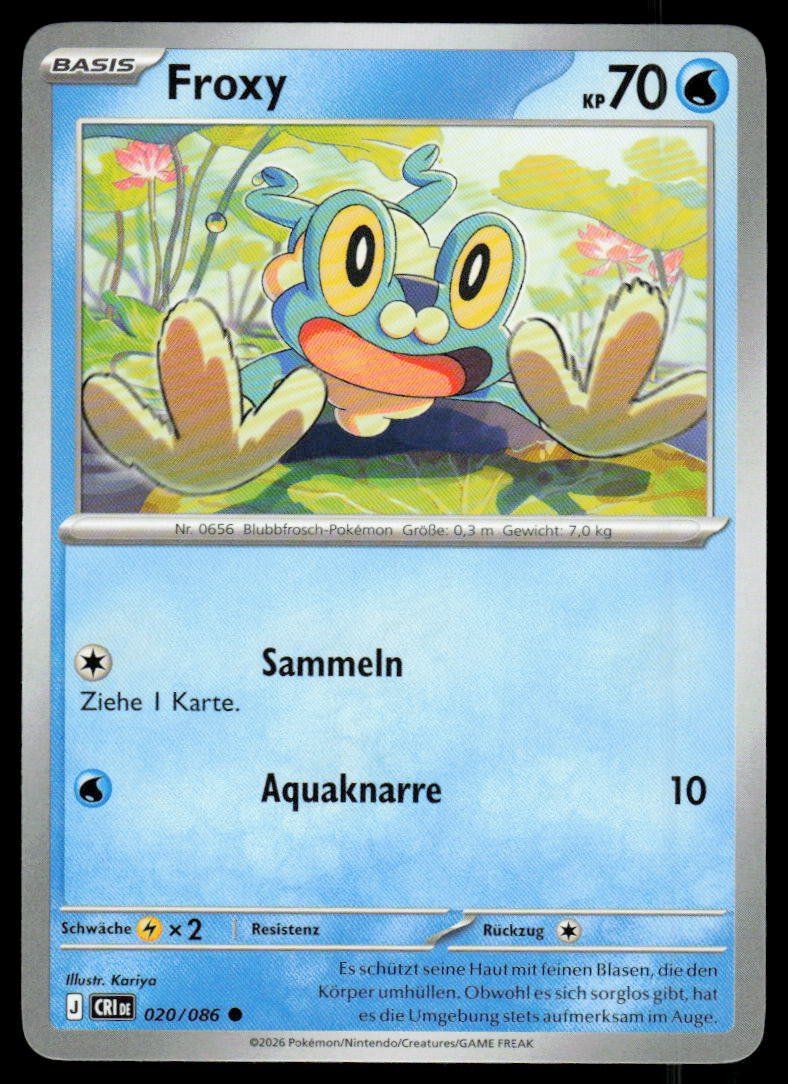 Pokémon Carte collezionabili: Pokemon Froxy 020/086 – Usato da Herisau venduto da Pokemon2025