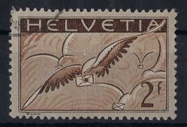 1930 Flugpostmarke 2 Fr. Katalog-Nr. F13, gestempelt