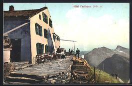 Faulhorn, Leute auf der Terrasse vor dem