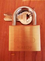 Cadenas ABUS 65/50 laiton massif, avec clés, neuf!