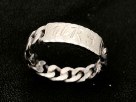 Ring Silber 925 mit Gravur «URS» Herrenring Gr. 55
