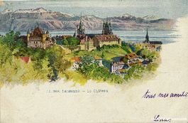 Lausanne - le château Litho + 1900