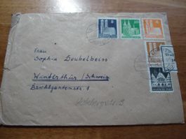 Brief Deutsche Post 1948, - Winterthur, Papiersiegel Devisen