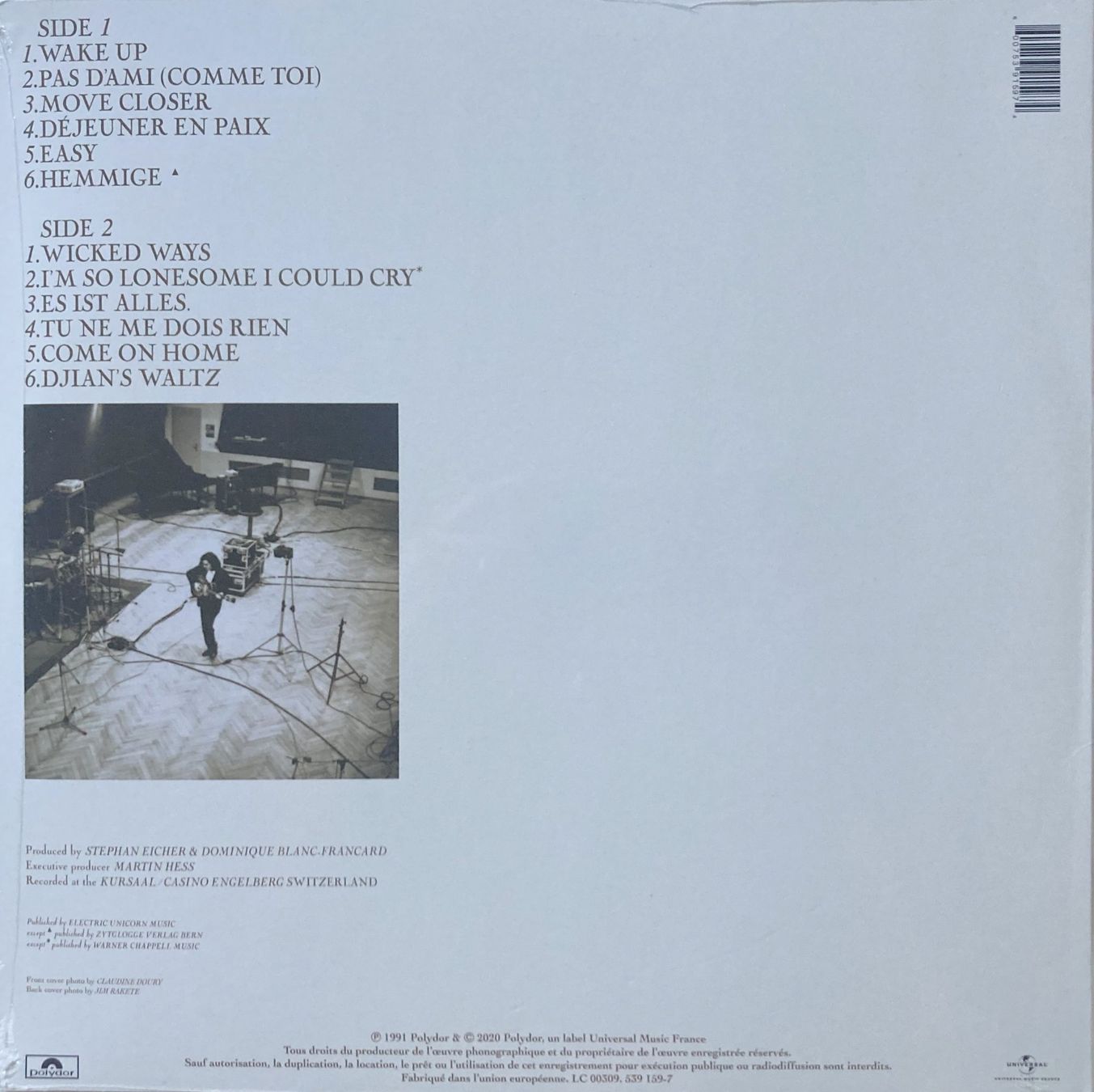 Schallplatten: STEPHAN EICHER - ENGELBERG (1 LP) – Neu und originalverpackt aus Bottens von hotter-than-hell 1