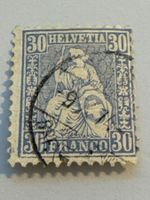 Sitzende Helvetia gestempelt