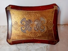 Vintage Holz Schatulle Florentiner Art Schmuck Kästchen