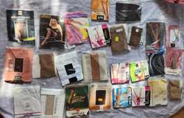 Lot  de 27 collants et bas pour femmes différentes tailles