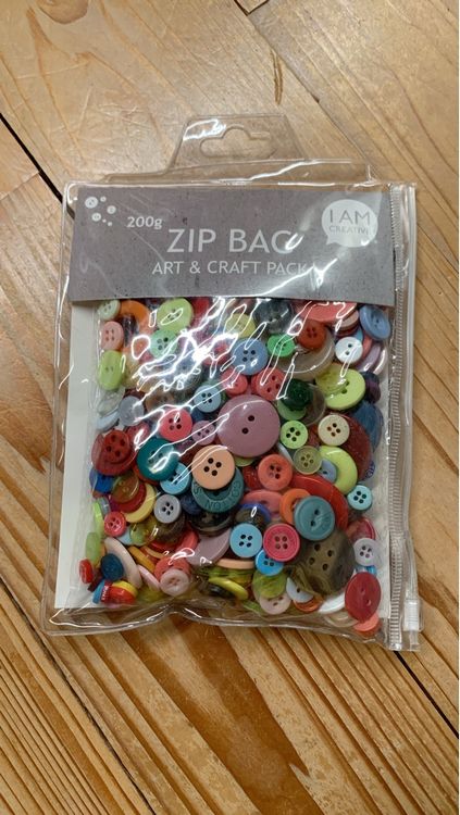 Knöpfe 200g Farbenfroh Basteln Deko (Neu und originalverpackt) in ...