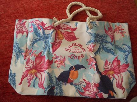 Strand-/Bade-Tasche aus Stoff, lustiges buntes Dekor