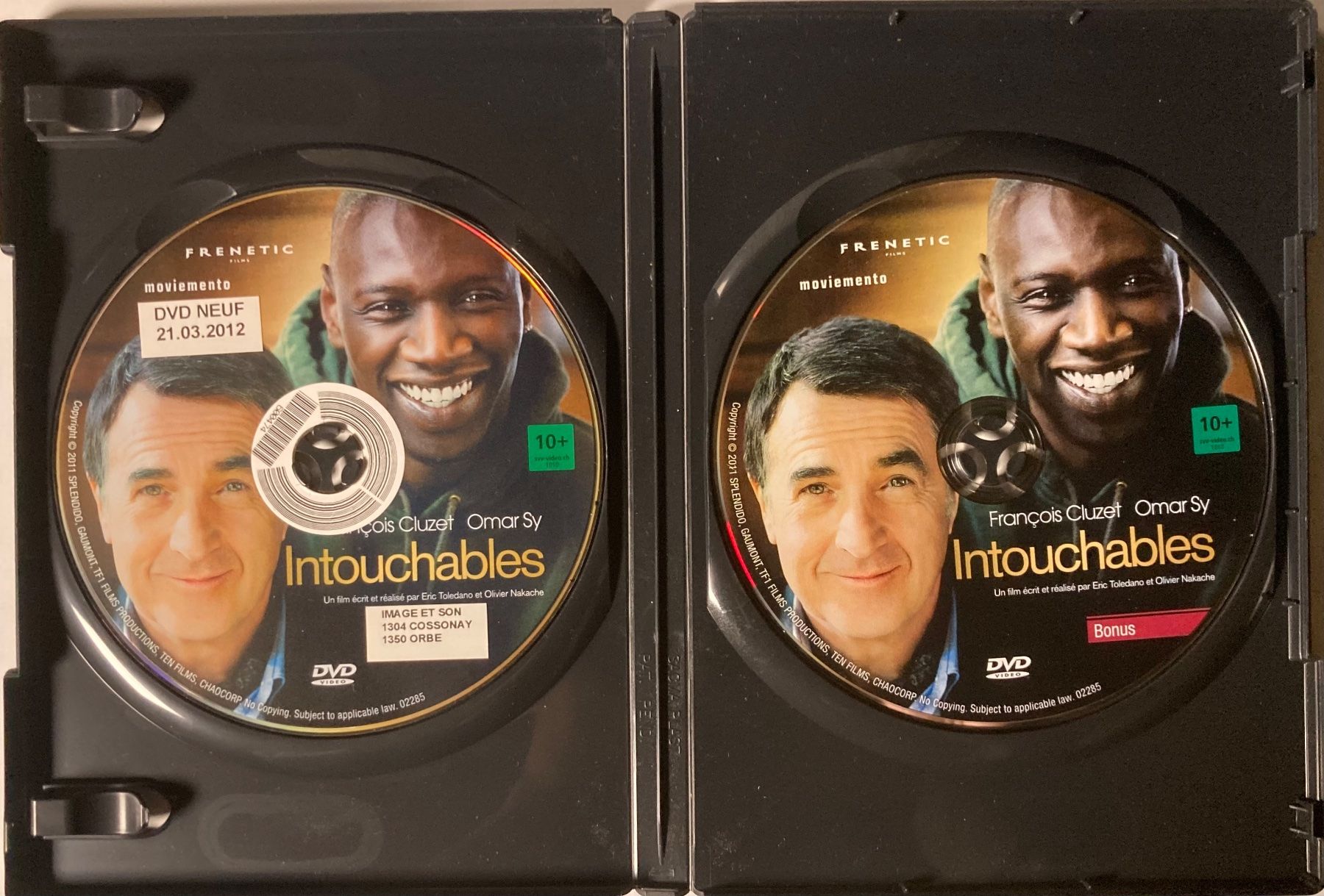 Alle DVDs: FRANÇOIS CLUZET / OMAR SY - INTOUCHABLES – Gebraucht aus Poliez-Pittet von Newtown-Records 2