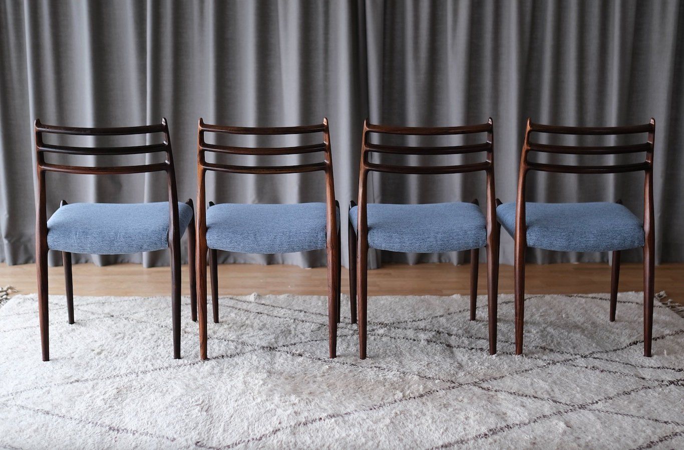 Stühle: 4 Niels Møller Chairs Model 78 Palisander – Gebraucht aus Bern von Zmodern_VIN 3
