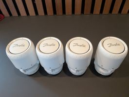 4× Danfoss Aveo Thermostatkopf 015G4090 weiss