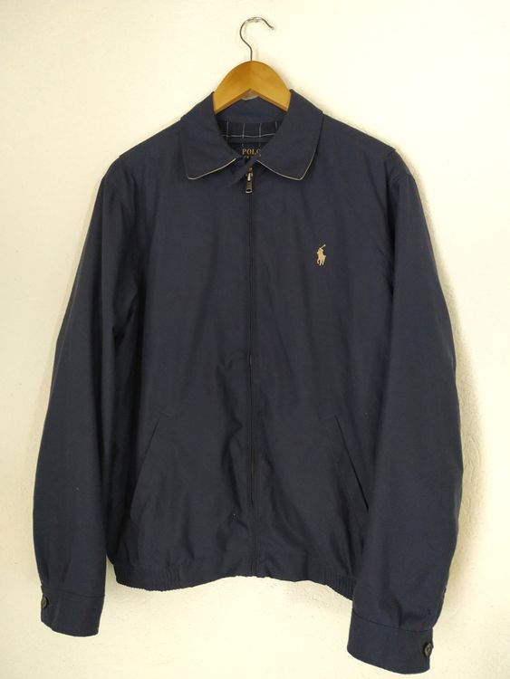 Ralph Lauren POLO by Ralph Lauren Jersey Track Jacket, Men's Size L cotton navy blue type Vintage Second Hand