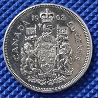 50 cents Canada 1963 en argent