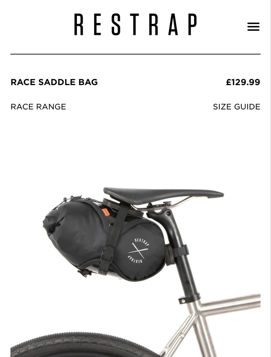Pièces détachées: Restrap Race Saddle Bag 7L - black – Neuf (Voir description) à Luzern par ASA_DES