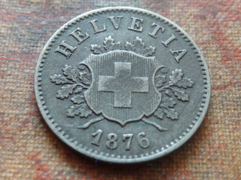 Tutti le monete: 10 Rp. 1876 – Usato da Romanel-sur-Lausanne venduto da Swift13