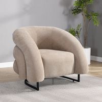 Premium Sessel CLARA Samtgewebe - Beige