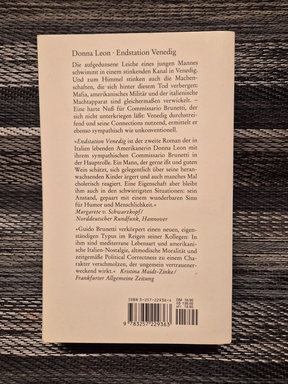 Bücher: Donna Leon: "Endstation Venedig" – Gebraucht aus Rüttenen von Mushorn 1