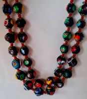 Murano Millefiori Kette, Länge 63 cm, 1950er-Jahre