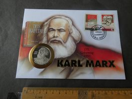 Russland 1983, 1 Rubel Karl Marx - Münzbrief